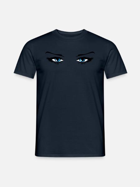Augen frau schön - Männer T-Shirt - Navy