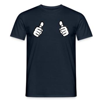 Two Thumbs Up - T-shirt homme - marine - Devant - AI Model Male 178 light (178cm)