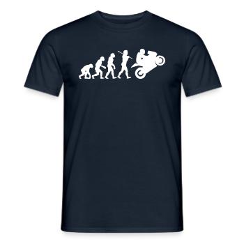 motorcycle evolution - Men's T-Shirt - navy - Front - AI Model Male 178 light (178cm)