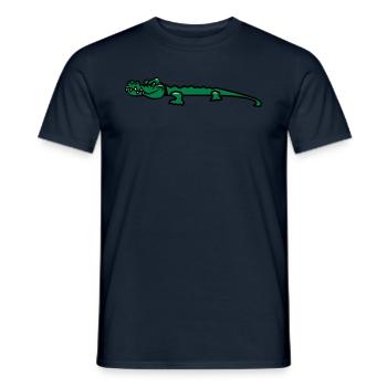 Krokodil lustig - Männer T-Shirt - Navy - Vorne - AI Model Male 178 light (178cm)