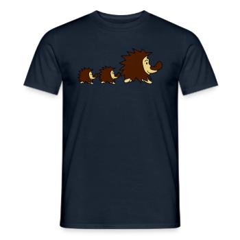 doux petit hérisson mignon - T-shirt homme - marine - Devant - AI Model Male 178 light (178cm)