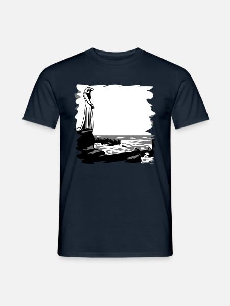 Gothic hand rosary - Men's T-Shirt - navy