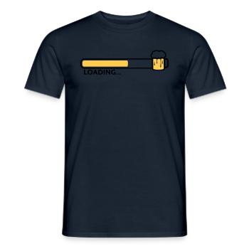 loading balken text logo design loading download e - Männer T-Shirt - Navy - Vorne - AI Model Male 178 light (178cm)