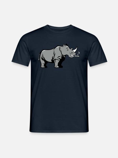 nashorn joint kiffen - Männer T-Shirt - Navy