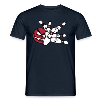 comic cartoon süß niedlich traurig schmerzen böse - Männer T-Shirt - Navy - Vorne - AI Model Male 178 light (178cm)