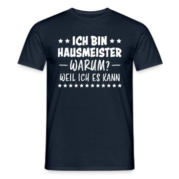 Hausmeister Lustiger Spruch Hausverwalter Geschenk - Männer T-Shirt - Navy - Vorne - AI Model Male 178 light (178cm)