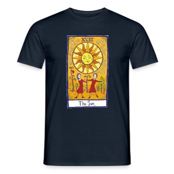 Sun XVIII Tarot - Men's T-Shirt - navy - Front - AI Model Male 178 light (178cm)