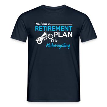 Biker Motorradfahrer Motorrad - Männer T-Shirt - Navy - Vorne - AI Model Male 178 light (178cm)