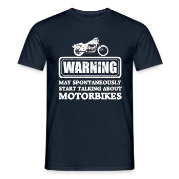 Biker Motorcyclist Motorcycle - Men's T-Shirt - navy - Front - AI Model Male 178 light (178cm)