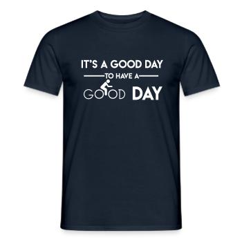 Biking bike - Men's T-Shirt - navy - Front - AI Model Male 178 light (178cm)