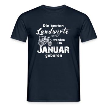 Landwirte Januar Geburtstag - Männer T-Shirt - Navy - Vorne - AI Model Male 178 light (178cm)