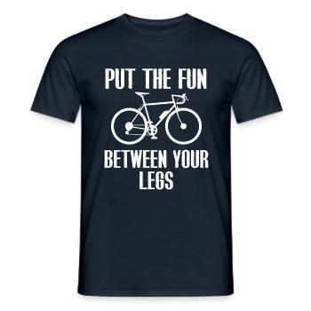 Vélo à vélo - T-shirt homme - marine - Devant - AI Model Male 178 light (178cm)