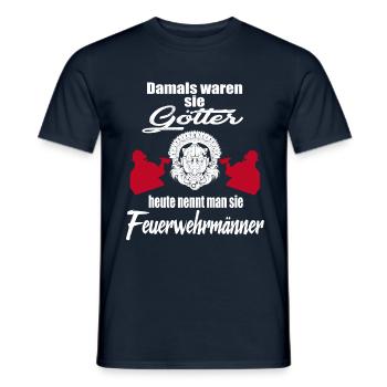 Pompier - T-shirt homme - marine - Devant - AI Model Male 178 light (178cm)