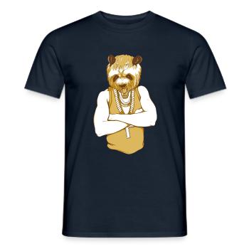 Bear gangster - Men's T-Shirt - navy - Front - AI Model Male 178 light (178cm)