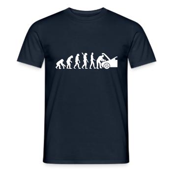 Evolution KfZ-Mechatroniker - Männer T-Shirt - Navy - Vorne - AI Model Male 178 light (178cm)