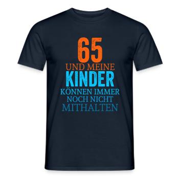 65th birthday - Men's T-Shirt - navy - Front - AI Model Male 178 light (178cm)