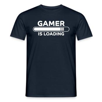 Gamer Spruch Gaming Nerd Lustiges Gamer Geschenk - Männer T-Shirt - Navy - Vorne - AI Model Male 178 light (178cm)