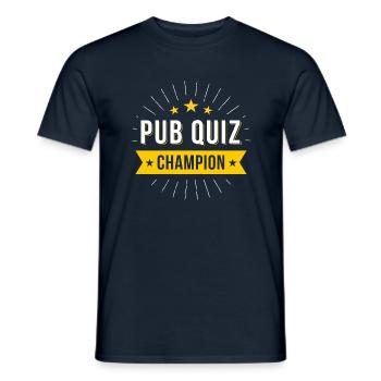 Pub Quiz Champion - Men's T-Shirt - navy - Front - AI Model Male 178 light (178cm)