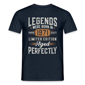 Jahrgang 1971 Vintage Geburtstag Retro - Männer T-Shirt - Navy - Vorne - AI Model Male 178 light (178cm)