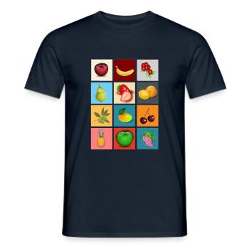 fruits - Men's T-Shirt - navy - Front - AI Model Male 178 light (178cm)