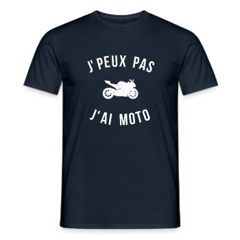 Ich kann nicht Motorrad haben - Männer T-Shirt - Navy - Vorne - AI Model Male 178 light (178cm)