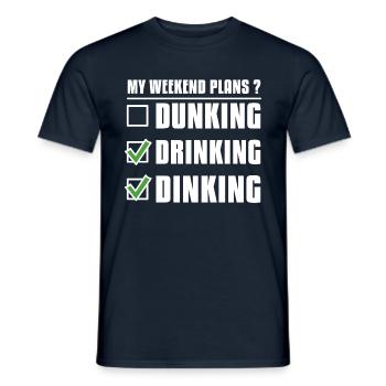 Pickleball Dinking Drinking - Men's T-Shirt - navy - Front - AI Model Male 178 light (178cm)