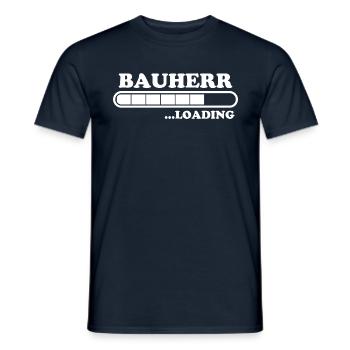 Bauherr Spruch Hausbau Richtfest Bauherr Geschenk - Männer T-Shirt - Navy - Vorne - AI Model Male 178 light (178cm)