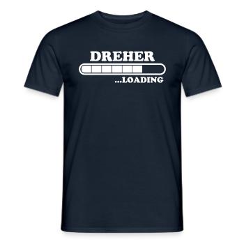 Dreher Spruch Drehmaschinen Lustig Dreher Geschenk - Männer T-Shirt - Navy - Vorne - AI Model Male 178 light (178cm)
