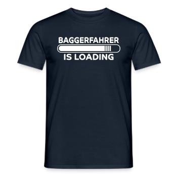 Baggerfahrer Spruch Lustiges Baggerfahrer Geschenk - Männer T-Shirt - Navy - Vorne - AI Model Male 178 light (178cm)