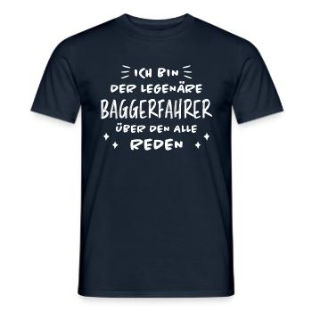 Baggerfahrer Lustiger Spruch Beruf Bagger Geschenk - Männer T-Shirt - Navy - Vorne - AI Model Male 178 light (178cm)