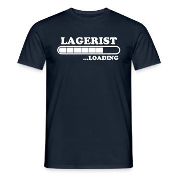 Lagerist Spruch Logistik Lustige Lagerist Geschenk - Männer T-Shirt - Navy - Vorne - AI Model Male 178 light (178cm)