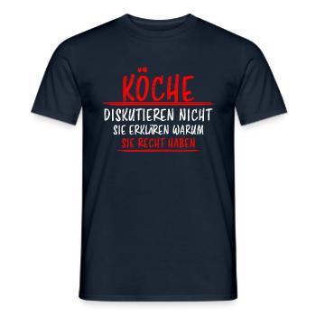 Koch Lustiger Spruch Beruf Gastronomie Geschenk - Männer T-Shirt - Navy - Vorne - AI Model Male 178 light (178cm)