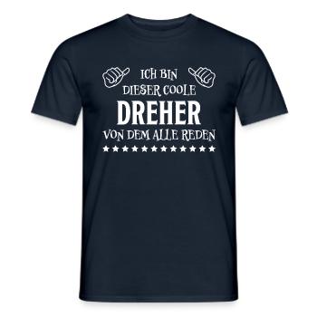 Dreher Fun Spruch Drehmaschinen Dreher Geschenk - Männer T-Shirt - Navy - Vorne - AI Model Male 178 light (178cm)