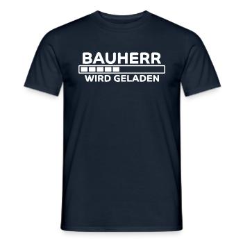 Bauherr Spruch Hausbau Richtfest Bauherr Geschenk - Männer T-Shirt - Navy - Vorne - AI Model Male 178 light (178cm)