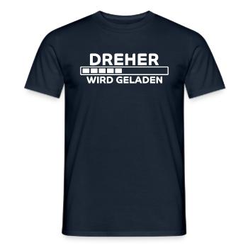 Dreher Spruch Drehmaschinen Lustig Dreher Geschenk - Männer T-Shirt - Navy - Vorne - AI Model Male 178 light (178cm)