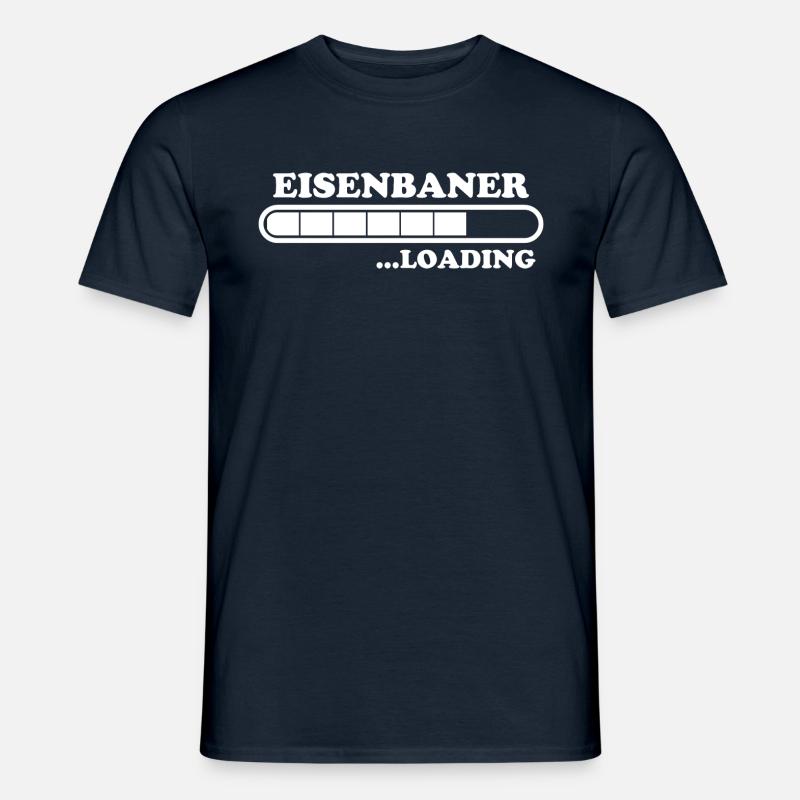 Eisenbahner Spruch Lokführer Eisenbahner Geschenk - Männer T-Shirt - Navy