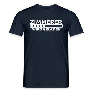 Zimmerer Spruch Zimmermann Witz Zimmerer Geschenk - Männer T-Shirt - Navy - Vorne - AI Model Male 178 light (178cm)