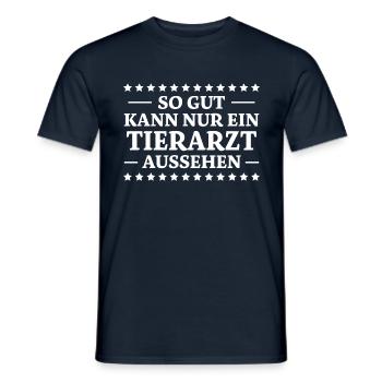 Tierarzt Spruch Beruf Lustiges Tierarzt Geschenk - Männer T-Shirt - Navy - Vorne - AI Model Male 178 light (178cm)