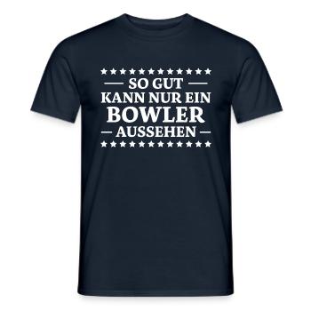 Bowling Spruch Bowlingspieler Fun Bowler Geschenk - Männer T-Shirt - Navy - Vorne - AI Model Male 178 light (178cm)