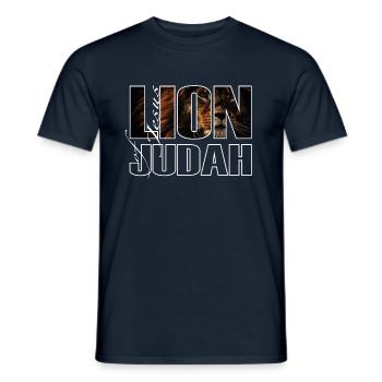 Sany O. Jesus - Lion de Juda - T-shirt homme - marine - Devant - AI Model Male 178 light (178cm)