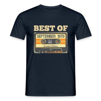 Best Of September 1970 50th Birthday 50th T-Shirt - Men's T-Shirt - navy - Front - AI Model Male 178 light (178cm)