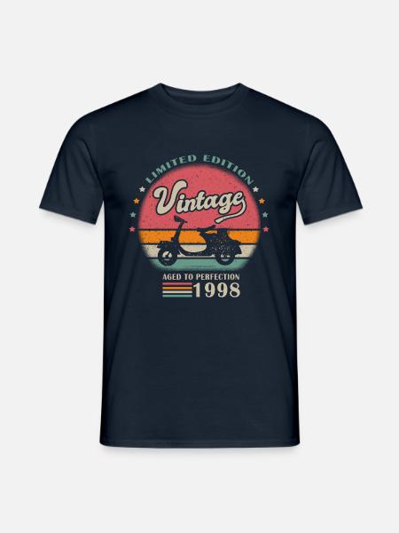 vintage Roller 1998 Geburtstagsgeschenk 23 Jahre - Männer T-Shirt - Navy