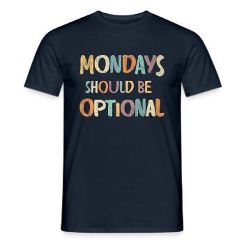 Mondays should be optional Vintage - Men's T-Shirt - navy - Front - AI Model Male 178 light (178cm)