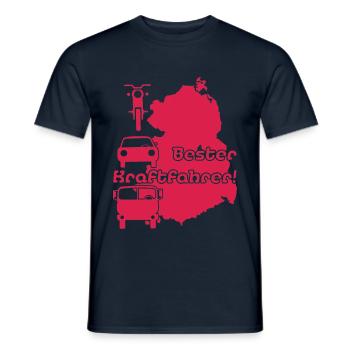 Bester Kraftfahrer Ostdeutschland - Männer T-Shirt - Navy - Vorne - AI Model Male 178 light (178cm)