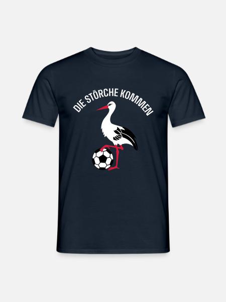 Fußball Storch - Männer T-Shirt - Navy