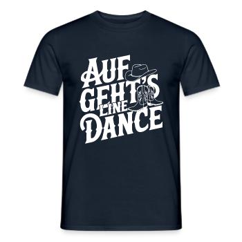 Line Dance Gruppe Training mein Tanzsport - Männer T-Shirt - Navy - Vorne - AI Model Male 178 light (178cm)