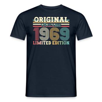 Original 1969 Vintage 1969 Birthday 1969 - Men's T-Shirt - navy - Front - AI Model Male 178 light (178cm)