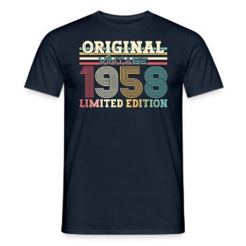 Legend Original 1958 Vintage 1958 Birthday - Men's T-Shirt - navy - Front - AI Model Male 178 light (178cm)