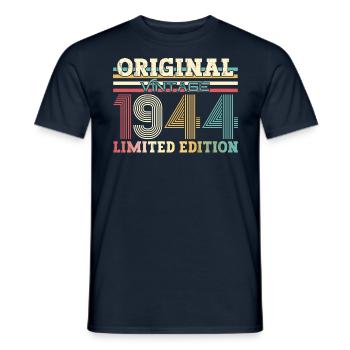Original 1944 Millésime 1944 80e anniversaire 1944 - T-shirt homme - marine - Devant - AI Model Male 178 light (178cm)