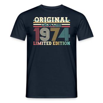 Original 1974 Vintage 1974 50th Birthday 1974 - Men's T-Shirt - navy - Front - AI Model Male 178 light (178cm)